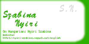 szabina nyiri business card